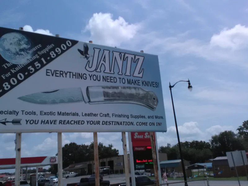 Jantz Supply Inc. | Quality Knife Making Supplies, Knife Making Kits, 1095 Steel & More! is a knife store in Dustin, Oklahoma featuring Custom knives and knife sharpening.
