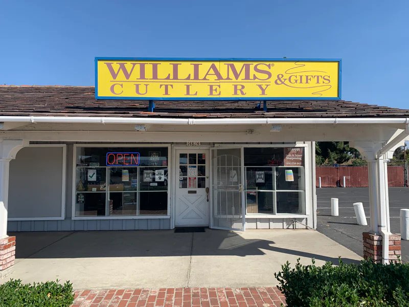 Williams Cutlery & Gifts is a knife store in San Jose, California featuring Miyabi, Custom, Pocket knives and knife sharpening.
