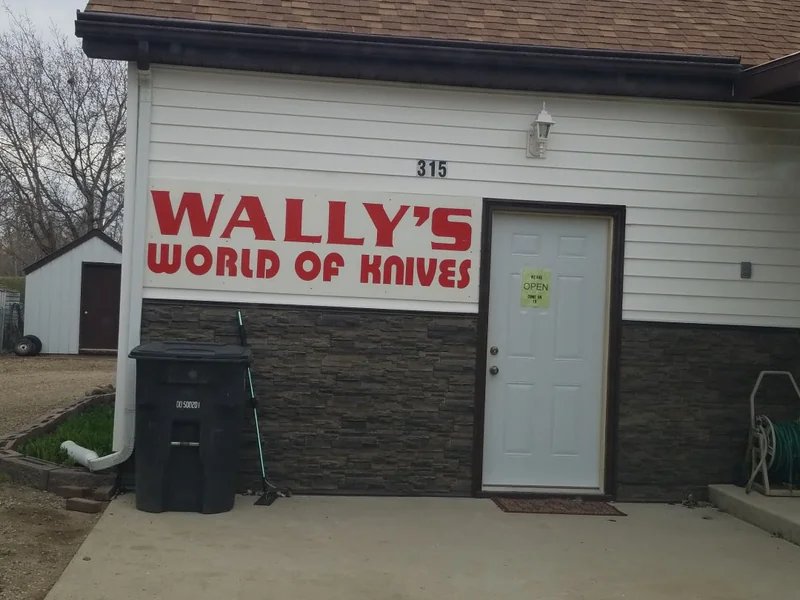 Wallys World Of Knives is a knife store in Washburn, North Dakota with a wide selection of knives and sharpening.