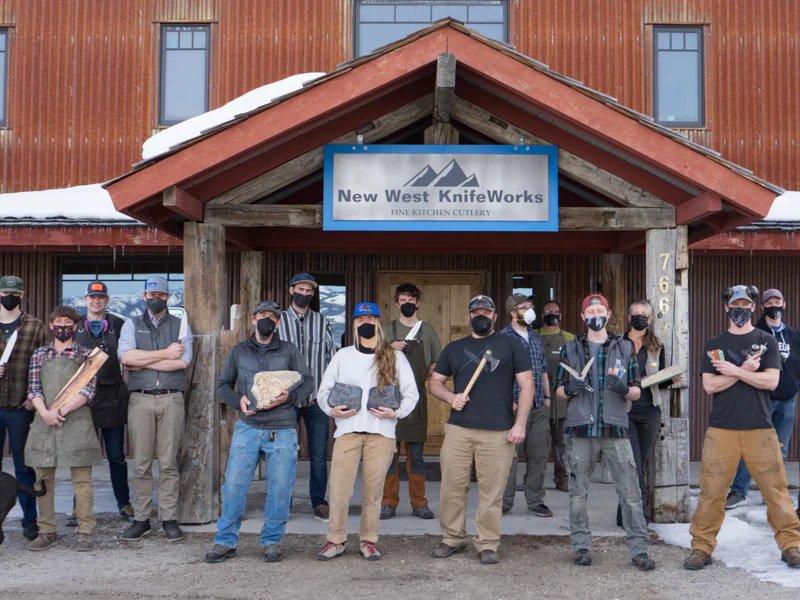 New West KnifeWorks & MTN Man Toy Shop at The Factory is a knife store in Wayan, Idaho featuring Custom, German knives.