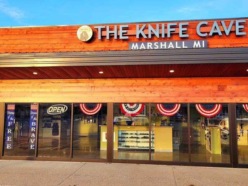 The Knife Cave of Marshall MI is a knife store in Marquette, Michigan featuring Pocket, Kitchen, Custom knives and knife sharpening.