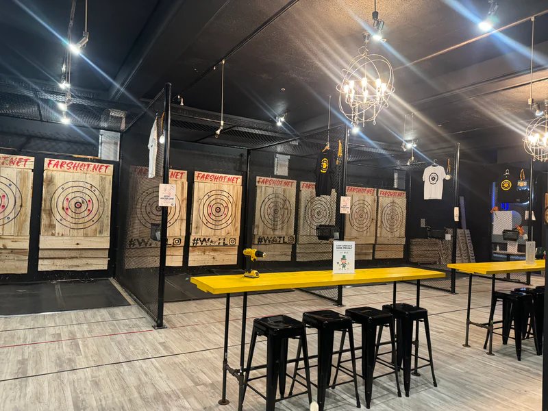 Far Shot Syracuse (Axe Throwing, Archery, and Knife) is a knife store in Syracuse, New York with a wide selection of knives and sharpening.