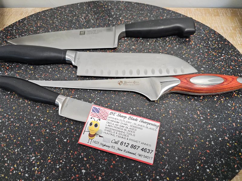 BE Sharp Blade Sharpening is a knife sharpening store in Alma Center, Wisconsin providing blade services.